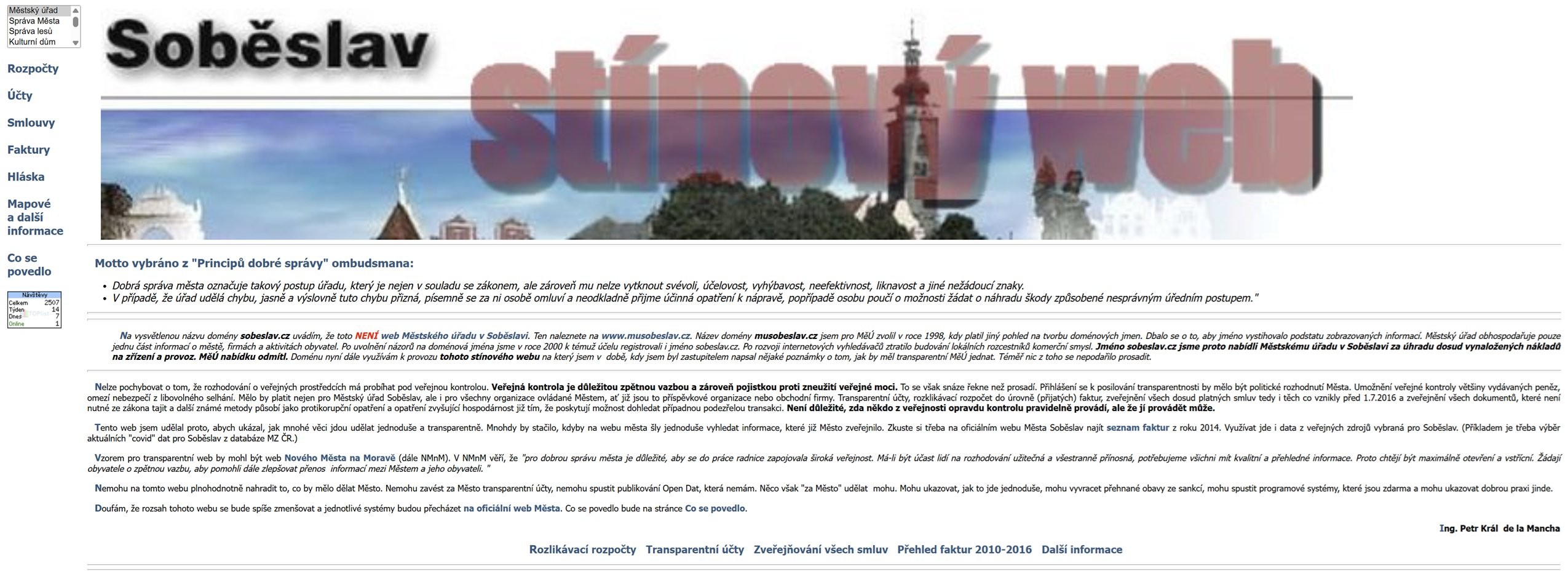 Screenshot webu sobeslav.cz – poslední podoba